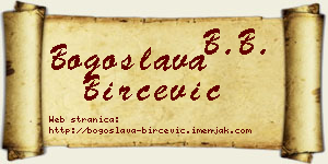 Bogoslava Birčević vizit kartica
